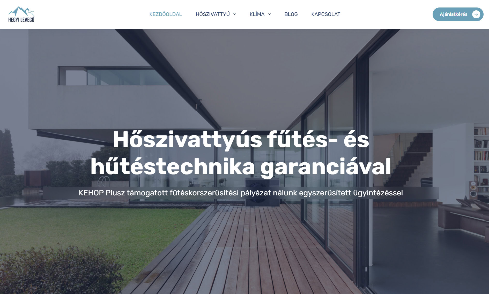 Weboldal készítés referenciám: Hegyi Levegő Group Kft. honlapja